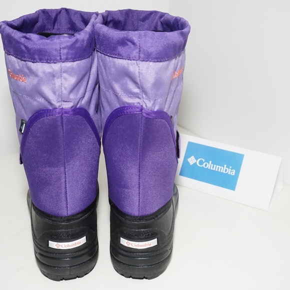 Columbia Big Girl Pull On Winter Rain Boot Purple - Picture 4 of 8